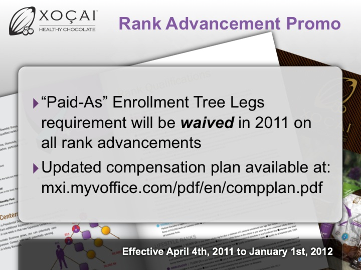 Rank Advancement Promo